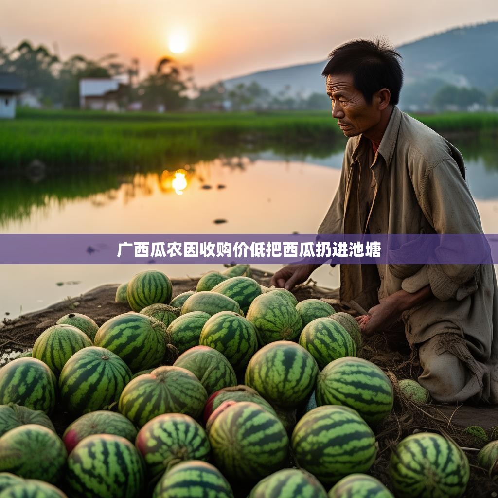 广西瓜农丢弃西瓜的场景