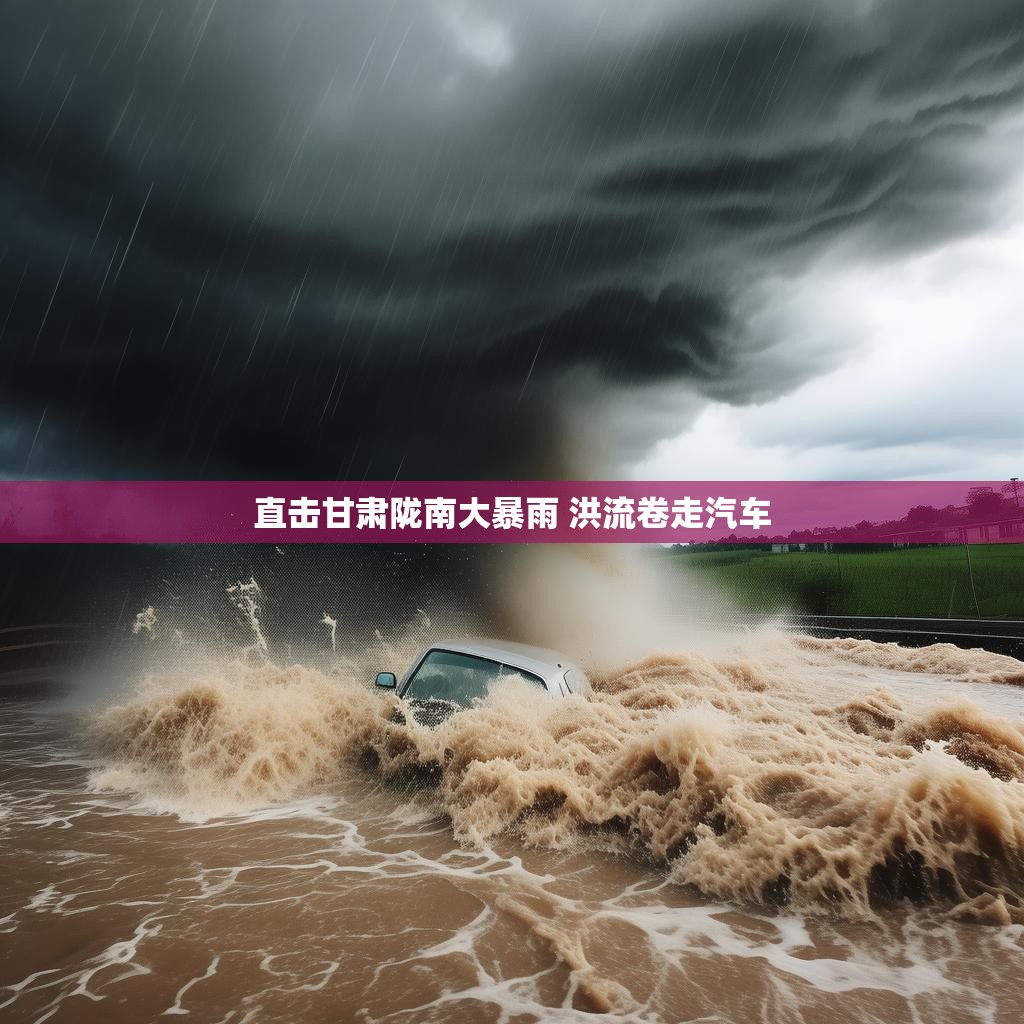 甘肃陇南大暴雨，洪流肆虐